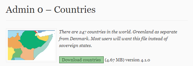 natualearthdata.com geographic shapefiles 