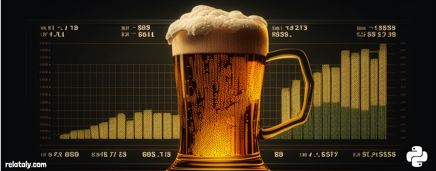 beer sales arima forecasting python tutorial pint with data in the background relataly forecasting