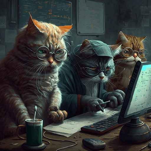 Financial crime is a real problem, although its usually not commited by cats. Image created with Midjourney